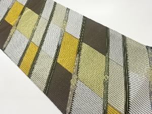 縅毛に菊唐草模様織出し袋帯